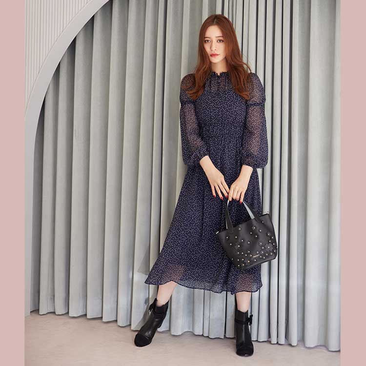 Retro Puff Knit Dress トッカ ラベンダー ドレス - www.onkajans.com