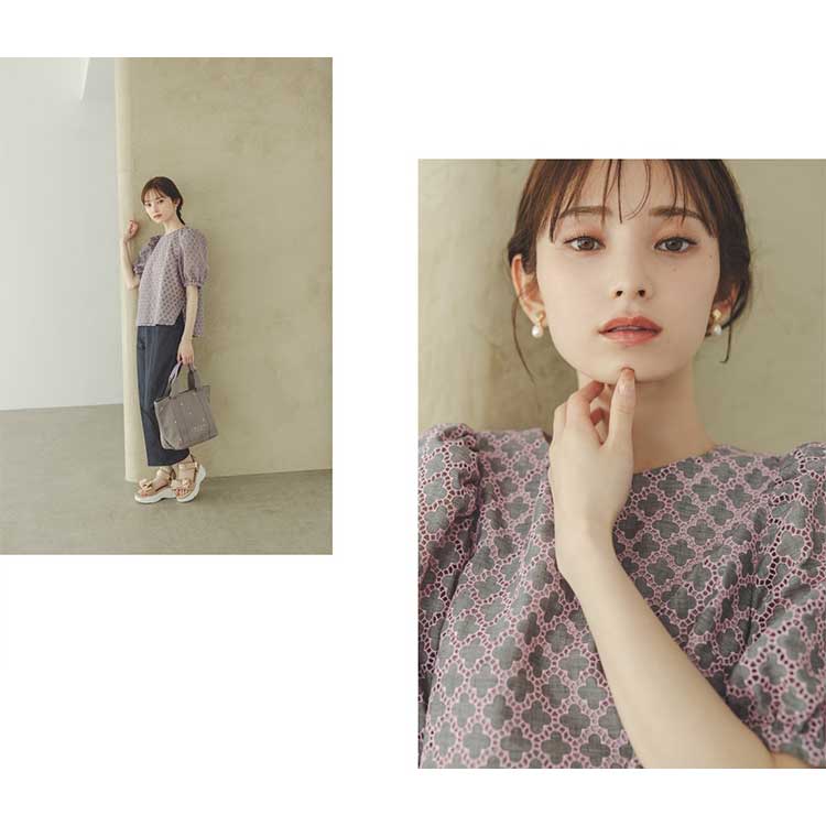 TOCCA｜トッカのトピックス「グレー×TOCCAのクローバー刺繍を施