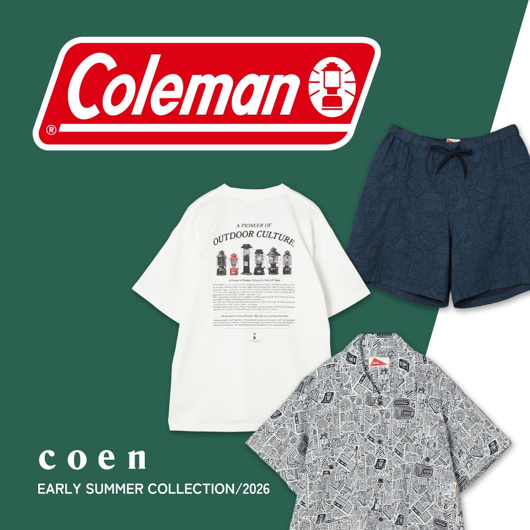 coen�i�R�[�G���j�̃V���b�v�j���[�X�u�yMENS�zColeman�A�C�e���Ŋy���ށI�ẴA�E�g�h�A�X�^�C���v
