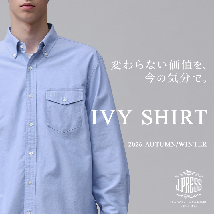 J.PRESS�i�W�F�C�v���X�j�̃V���b�v�j���[�X�u�yJ.PRESS MEN�z����Ɋ��Y����ԁBIVY SHIRT�v