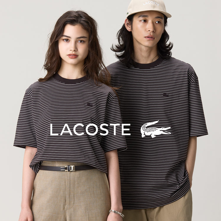 LACOSTE�i���R�X�e�j�̃V���b�v�j���[�X�u�sLACOSTE ���i�̃R�[�f�B�l�[�g�ɃA�N�Z���g���t���ꂩ��̋G�߂Ɋ������{�[�_�[�A�C�e���v