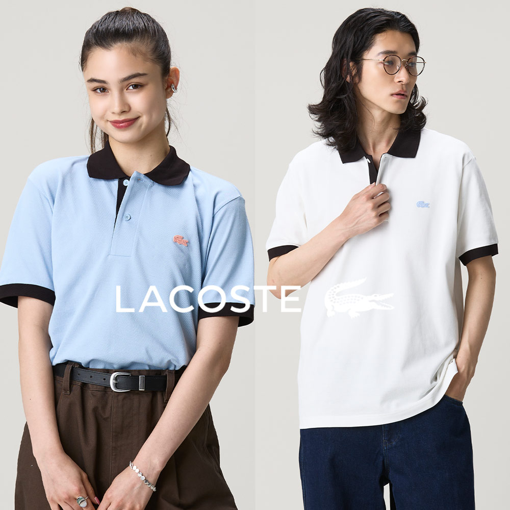 LACOSTE�i���R�X�e�j�̃V���b�v�j���[�X�u�sLACOSTE NEW ARRIVAL�t�z�F���u�̐؂�ւ��Œ�ԃX�^�C���ɃA�N�Z���g����������2�g�[���|���V���c�v