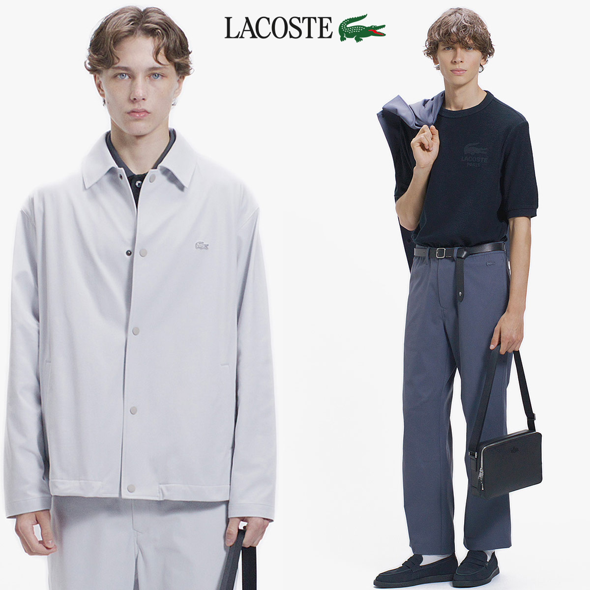 LACOSTE�i���R�X�e�j�̃V���b�v�j���[�X�u�sLACOSTE NEW ARRIVAL�t�Z�b�g�A�b�v�Œ��p�ł���W���P�b�g�ƃp���c�����Љ�B�v