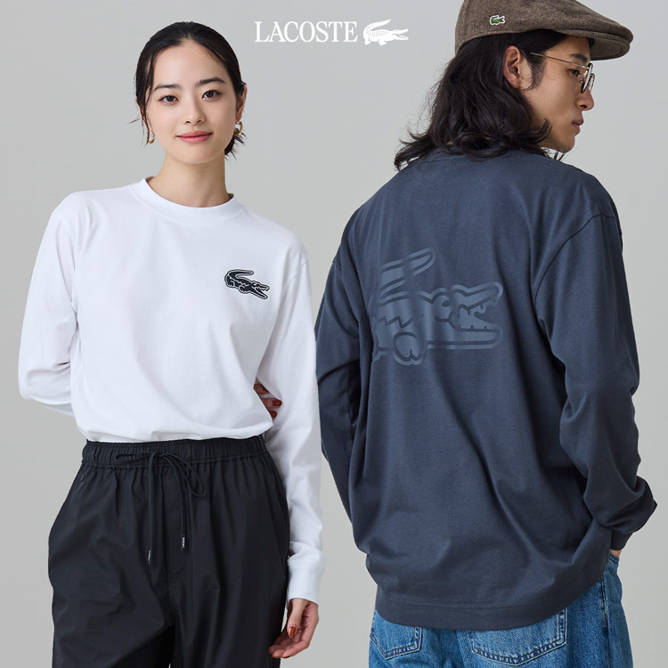 オンライン限定】LACOSTE オーバーサイズ バックプリント ロング
