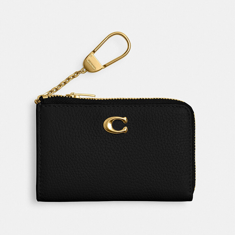 COACH ☆大人気☆ ジップ キーケース シグネチャー チャコール 新品