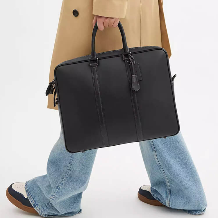 COACH ビジネスバッグ　未使用並 未使用級】COACH コーチ ビジネスバッグ レザー ブラック 2WAY