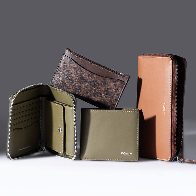 【未使用COACH】アコーディオンウォレット ウォーターバッファロー レザー 黒 日本限定】アコーディオン ウォレット ウォーター バッファロー