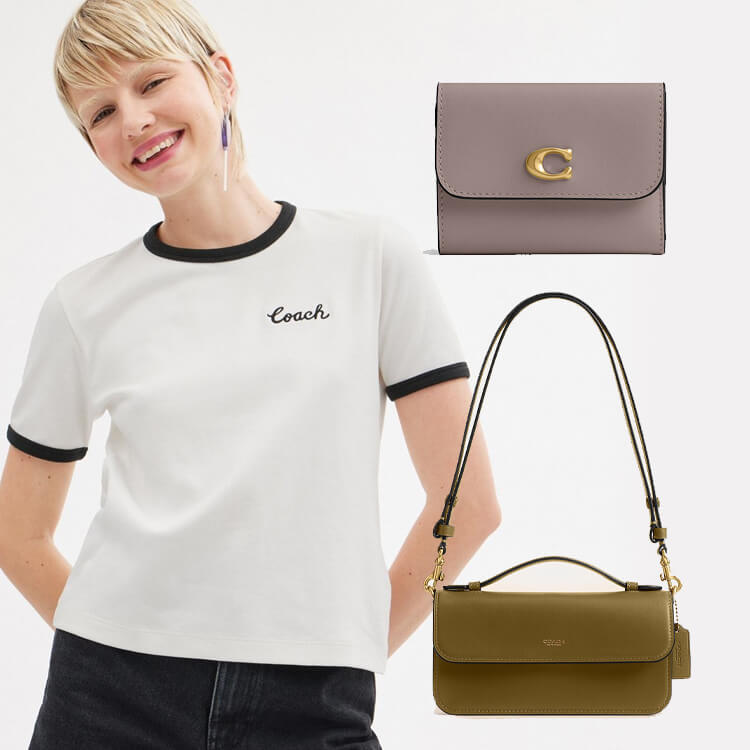 セール】シグネチャー リンガー Tシャツ（Tシャツ/カットソー）｜COACH