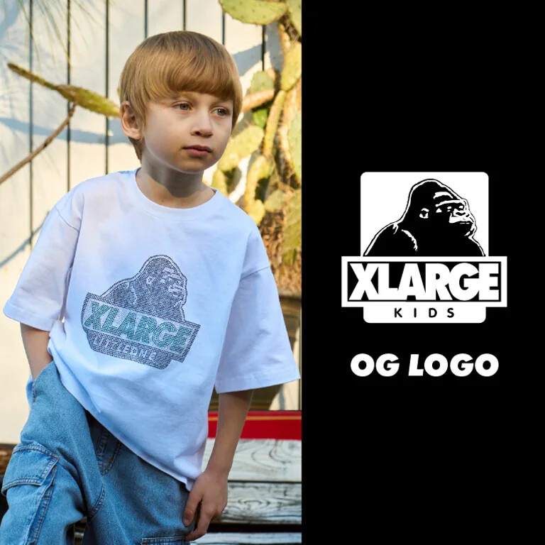 X-girl Stages�i�G�b�N�X�K�[�� �X�e�[�W�X�j�̃V���b�v�j���[�X�u�u�����h�̃A�C�R���uOG���S�v������B�yXLARGE KIDS�z�v