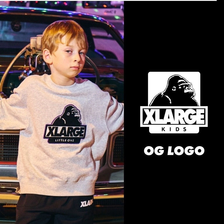 X-girl Stages�i�G�b�N�X�K�[�� �X�e�[�W�X�j�̃V���b�v�j���[�X�uXLARGE KIDS��OG LOGO�v