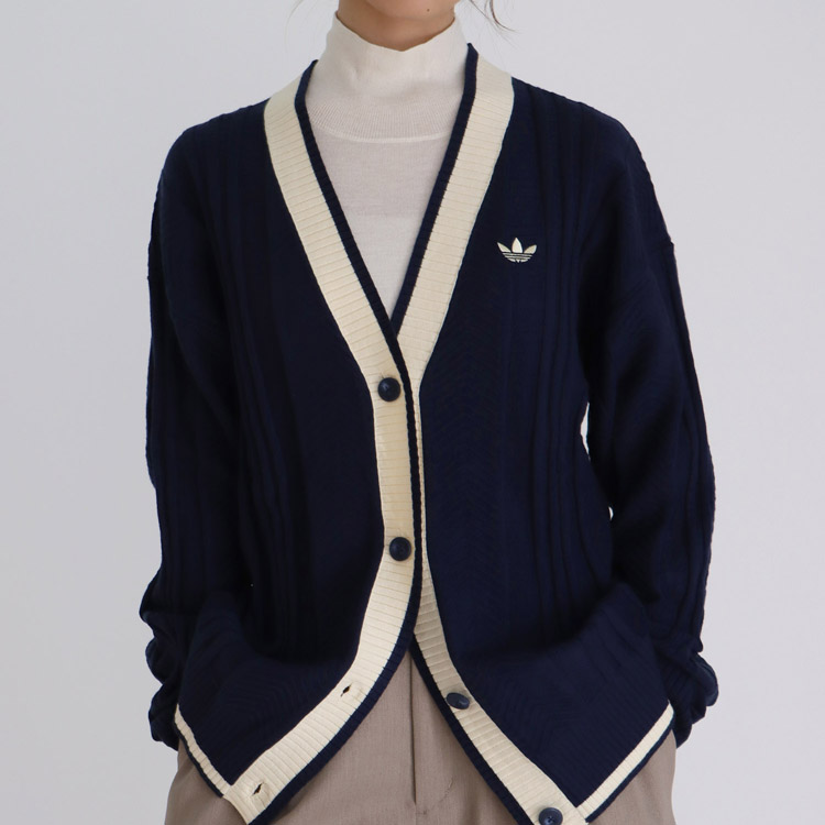 DRESSLAVE�i�h���X���C�u�j�̃V���b�v�j���[�X�u�g���b�h�Ȉ�ۂ�adidas Originals/�P�[�u���j�b�g�J�[�f�B�K���v