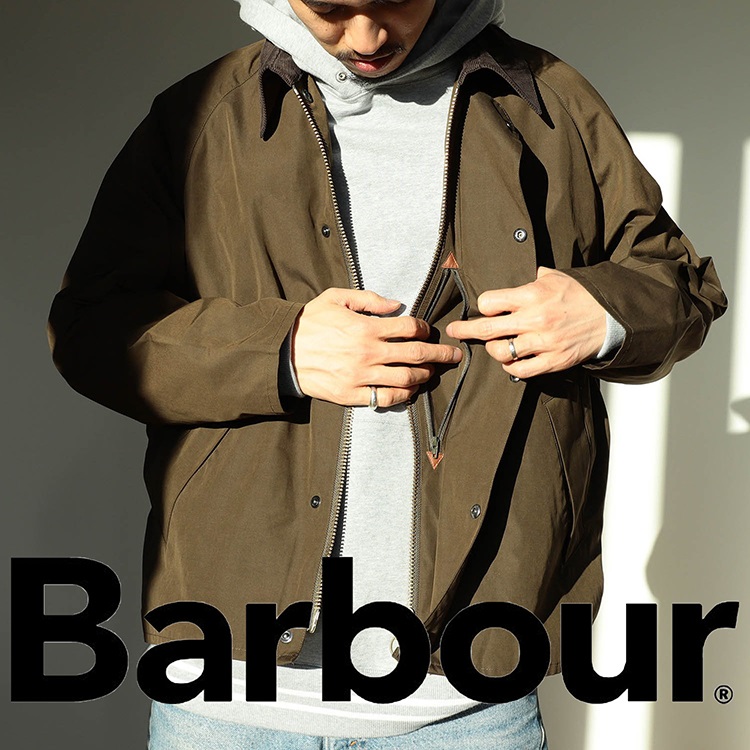 Barbour × BEAMS F / 別注 TRANSPORT JACKET ピーチドコットン 