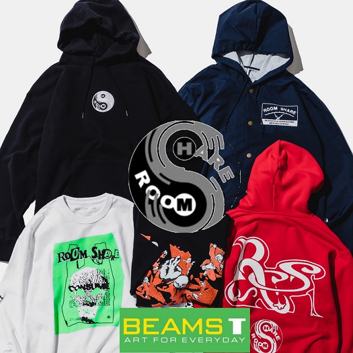 BEAMS MEN�i�r�[���X �����j�̃V���b�v�j���[�X�u�yBEAMS T�z�A�[�e�B�X�g�W�c�qROOMSHARE�r�R���{���[�V�����I�v