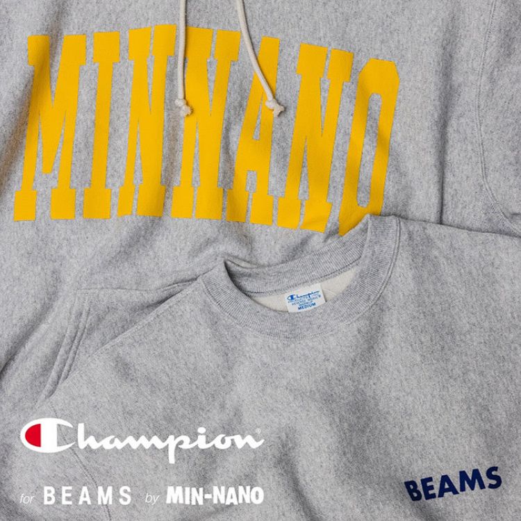 BEAMS MEN�i�r�[���X �����j�̃V���b�v�j���[�X�u�qChampion for BEAMS by MIN-NANO�r�X�g���[�g�D���𖣗����錆��X�E�F�b�g�v