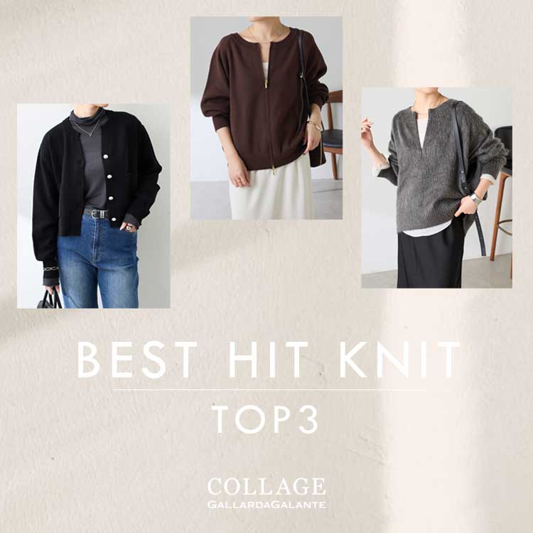 COLLAGE GALLARDAGALANTE�i�R���[�W���@�K�������_�K�����e�j�̃V���b�v�j���[�X�u�sBEST HIT KNIT�t���V�[�Y������Ă���I�l�C�j�b�gTOP3�����Љ�I�v