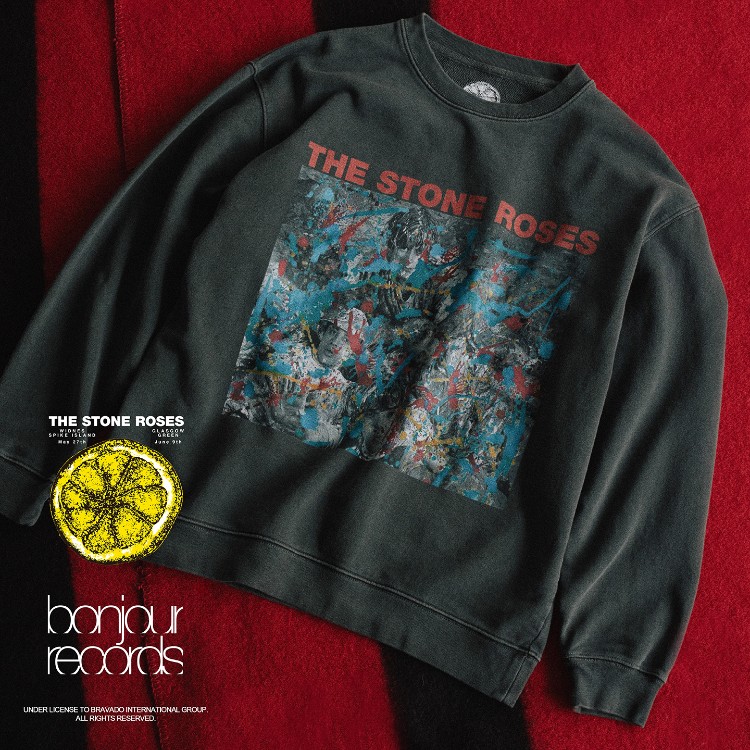 bonjour records�i�{���W���[�����R�[�h�j�̃V���b�v�j���[�X�u�y�\��J�n�zThe Stone Roses for bonjour records Official Sweat�v