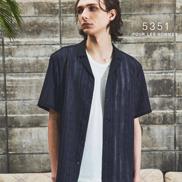 5351 pour les hommes シャツ フラワープリント 長袖シャツ｜5351POUR LES HOMMES / 5351