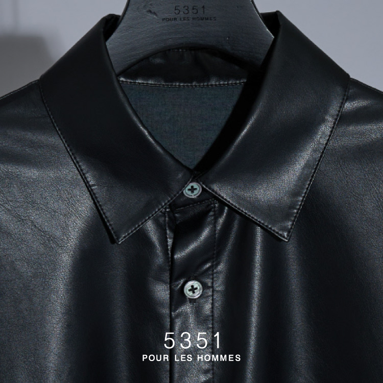 5351 プールオム 牛革レザーシャツ 5351プール・オム（5351POUR LES HOMMES）/ラムレザーシャツ