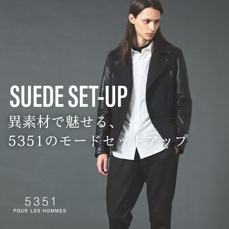 5351POUR LES HOMMES�i5351�v�[�� �I���j�̃V���b�v�j���[�X�u�ّf�ނŖ�����A5351�̃��[�h�J�W���A�� �Z�b�g�A�b�v �v
