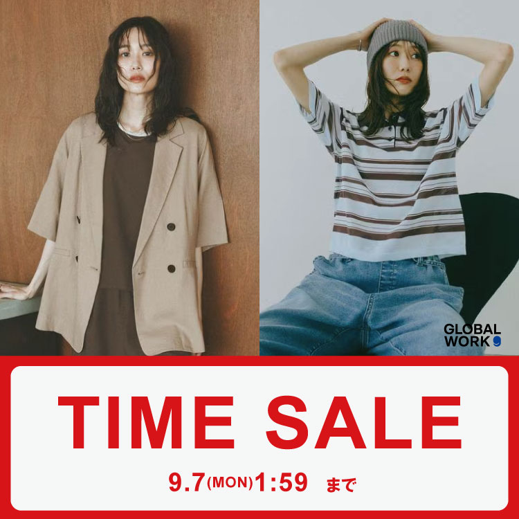 GLOBAL WORK�i�O���[�o�����[�N�j�̃V���b�v�j���[�X�u�{��TIME SALE�X�^�[�g!!������H�܂Ŋ��􂷂�A�C�e�����Ώ�!!�qWOMEN�r�v