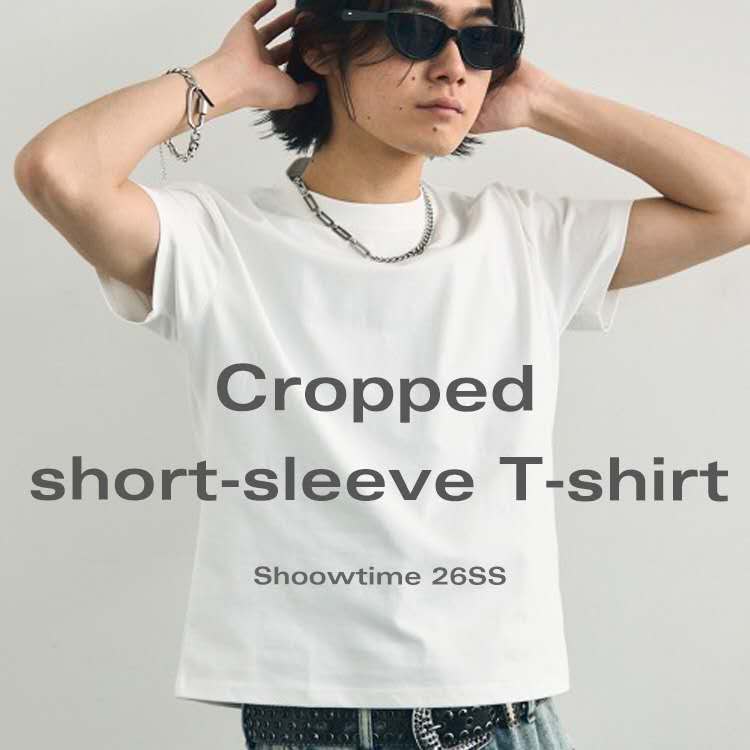 Auntie Rosa�i�A���e�B���[�U�j�̃V���b�v�j���[�X�u�yshoowtime�zMid-weight cropped short-sleeve T-shirt�v