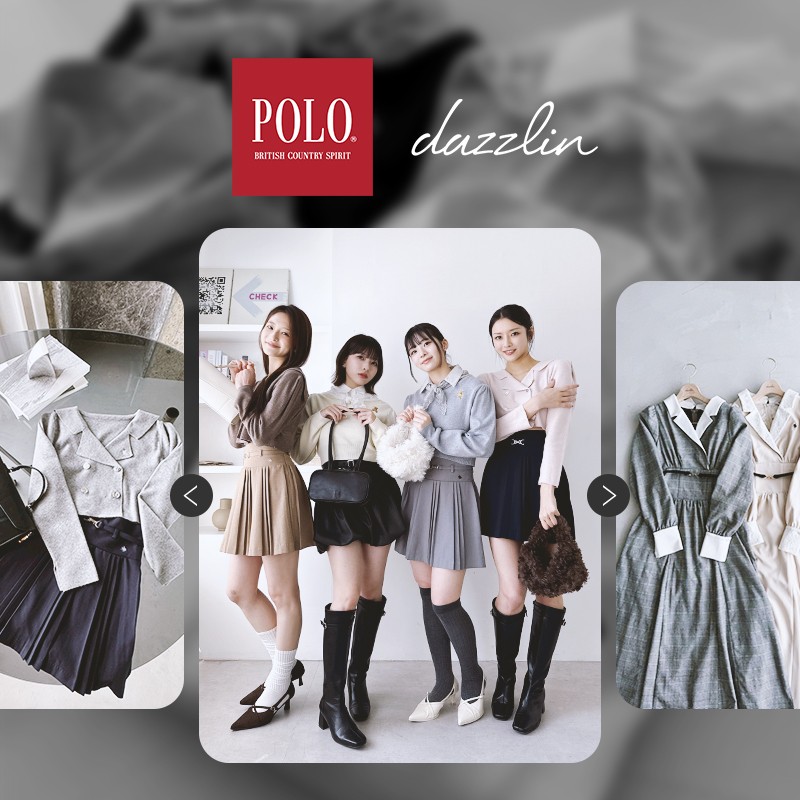 POLO BCS コラボ】シャツドッキングケーブルニットトップス（ニット