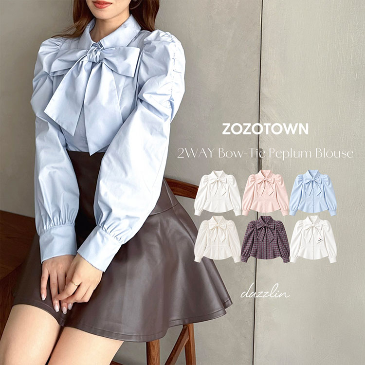 dazzlin�i�_�Y�����j�̃V���b�v�j���[�X�u�y 2WAY Bow-Tie Ribbon Blouse �z�v