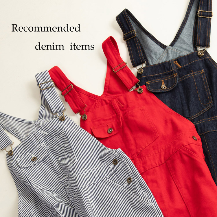 Dot and Stripds / CHILD WOMAN デニムオーバーオール Dot＆Stripes CHILDWOMAN｜ドットアンドストライプス チャイルド