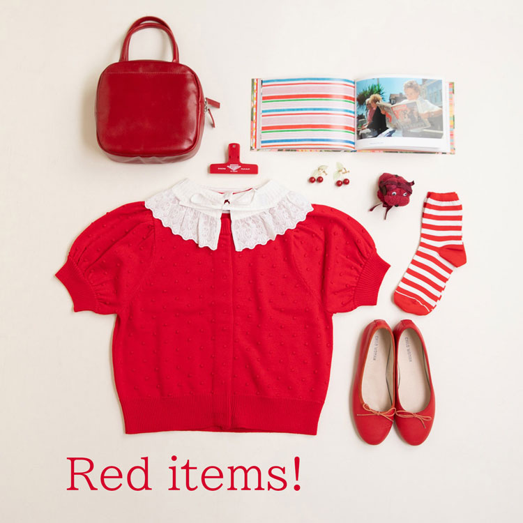 Dot��Stripes�@CHILDWOMAN�i�h�b�g�A���h�X�g���C�v�X�@�`���C���h�E�[�}���j�̃V���b�v�j���[�X�uRed items! �v