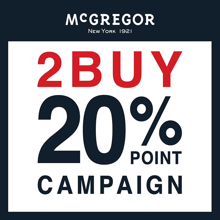 McGREGORi}bNK[j̃Vbvj[XuyMcGREGORz2BUY20%|CgҌI2_ȏ㔃΁AwIv