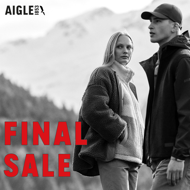 AIGLE�i�G�[�O���j�̃V���b�v�j���[�X�u�sAIGLE FINAL SALE�tAIGLE�̎�����A�E�^�[�ɉ����A���C���u�[�c�����Ԍ���ŃZ�[���ΏۂɁB�v