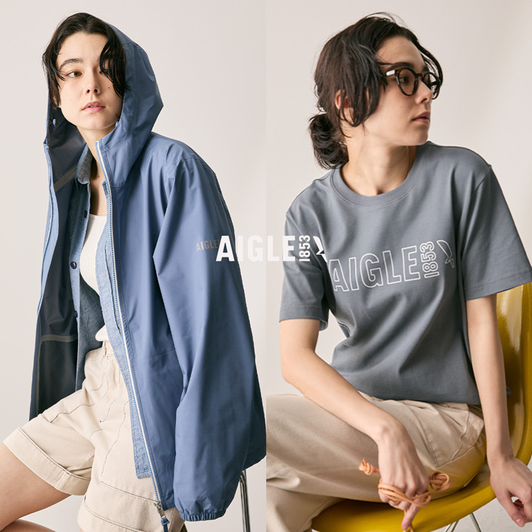 AIGLE�i�G�[�O���j�̃V���b�v�j���[�X�u�sAIGLE NEW ARRIVAL�t���X�̃X�^�C���Ɏ��R�ɓ���ވꖇ�v