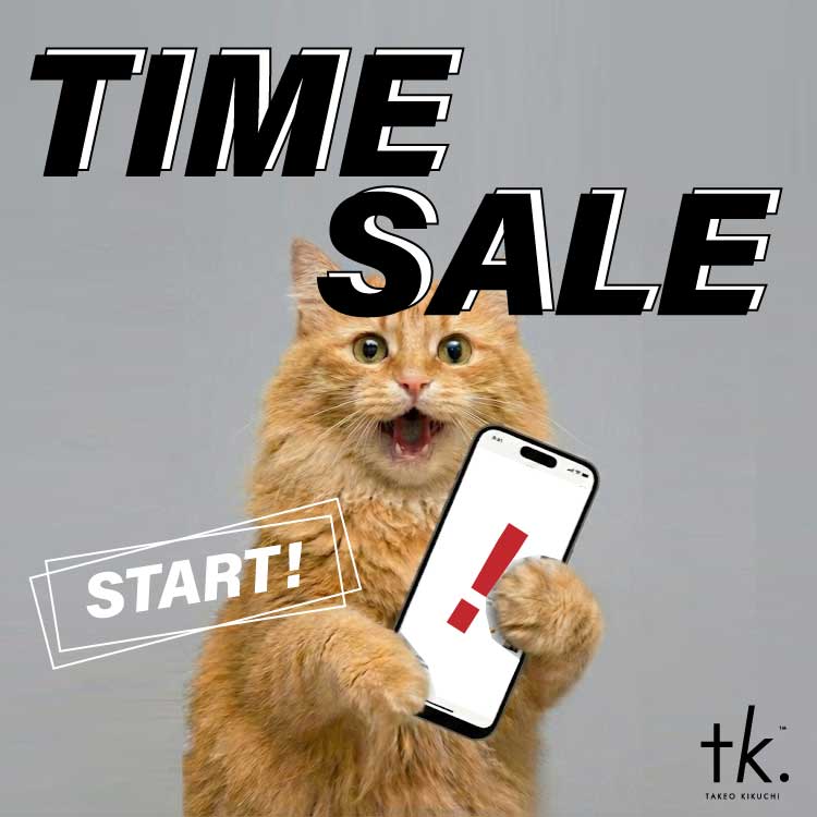 tk.TAKEO KIKUCHI�i�e�B�[�P�[ �^�P�I�L�N�`�j�̃V���b�v�j���[�X�u�y�{�����炨���ȃ^�C���Z�[���J�n�I�z�v