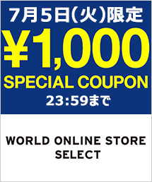 World Online Store Select ワールドオンラインストアセレクトのトピックス 本日限定 1 000円off Special クーポン Zozotown