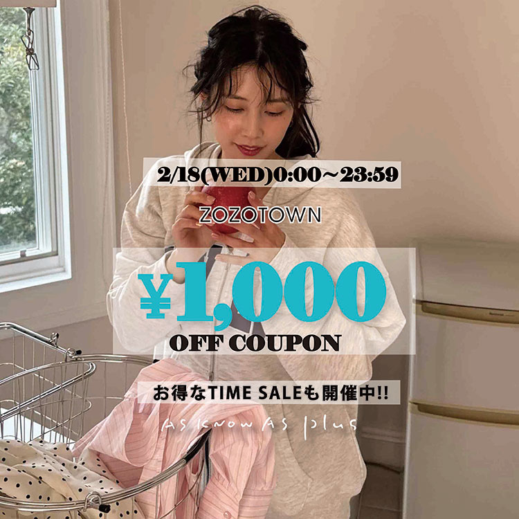 AS KNOW AS PLUS�i�A�Y�m�D�A�Y�v���X�j�̃V���b�v�j���[�X�u�y�{������!!\1000�N�[�|���z���yZOZO TIMESALE�z�J�Ò�!!!!�v