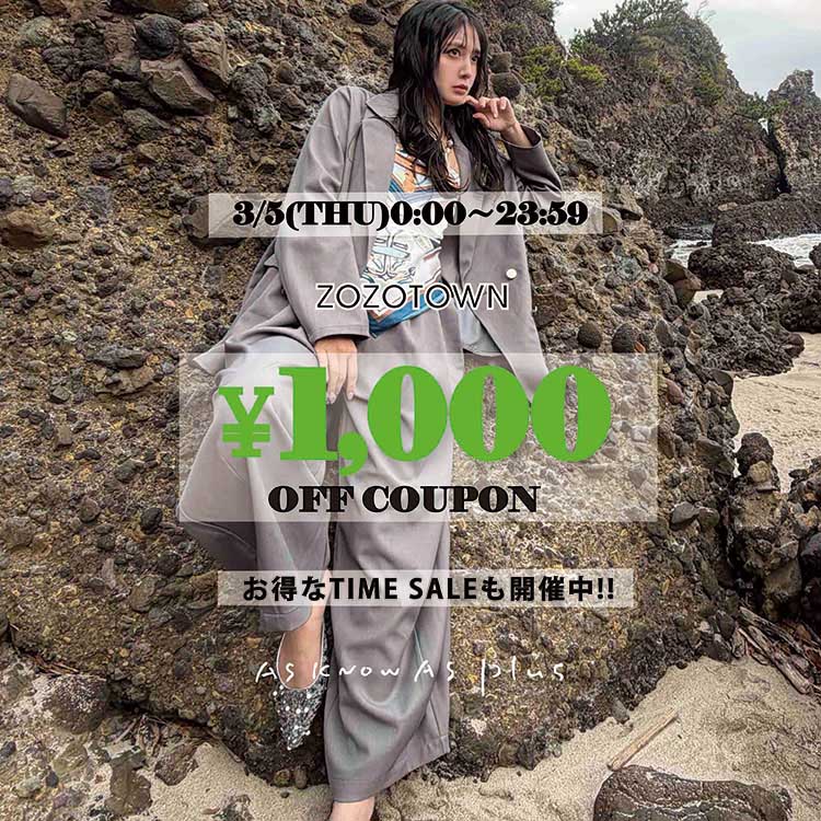 AS KNOW AS PLUS�i�A�Y�m�D�A�Y�v���X�j�̃V���b�v�j���[�X�u�y�{������!!\1000�N�[�|���z���yZOZO TIMESALE�z�J�Ò�!!!!�v