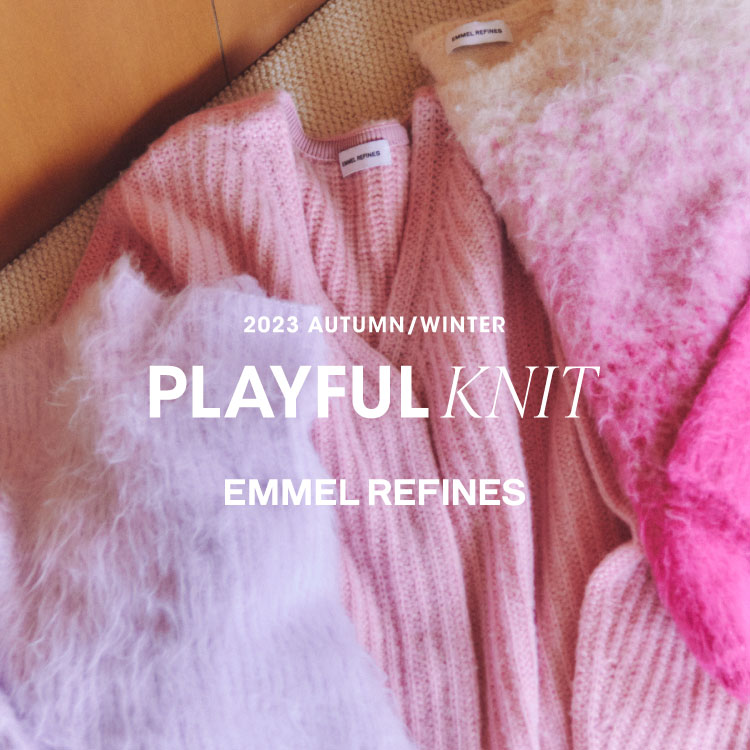 EMMEL REFINES＞EM リブ ミニ ニット ワンピース（ワンピース）｜EMMEL