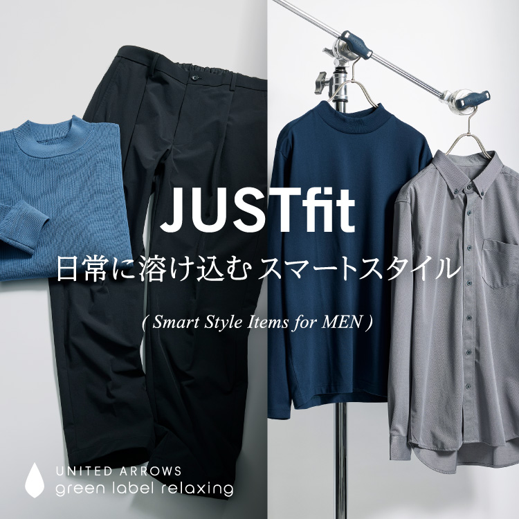 green label relaxingiO[[x NVOj̃Vbvj[XuJUST fit 2025 AUTUMN COLLECTIONv