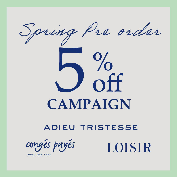 ADIEU TRISTESSE�i�A�f���[�g���X�e�X�j�̃V���b�v�j���[�X�u�y��s�\�񏤕i�z5%�I�t�^�C���Z�[���v