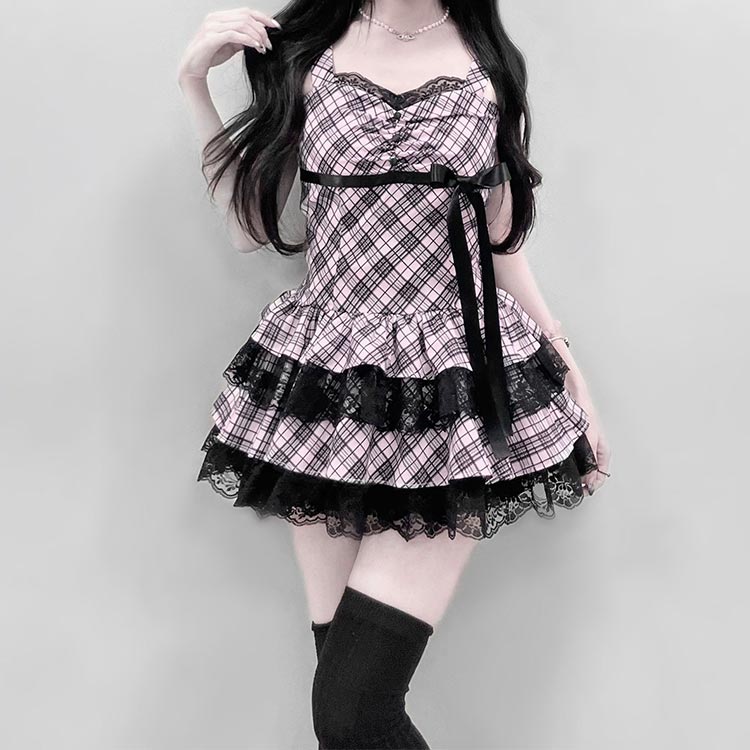 インフルエンサー企画】miko ribbon check onepiece（ワンピース