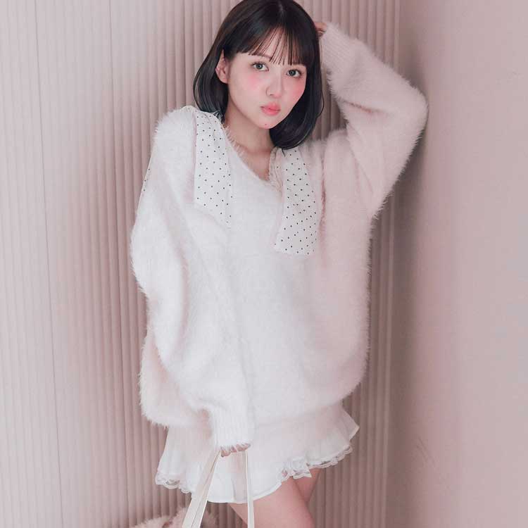 セール】【Belle Charme】Heart Charm Knit Bolero（ニット/セーター