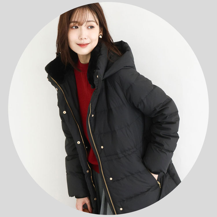 セール】ベーシックタフタ ロングダウンコート/撥水加工（ダウン