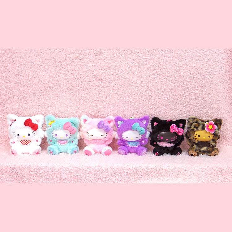 残りわずか！ハローキティ ファインフェイスキャット パープル