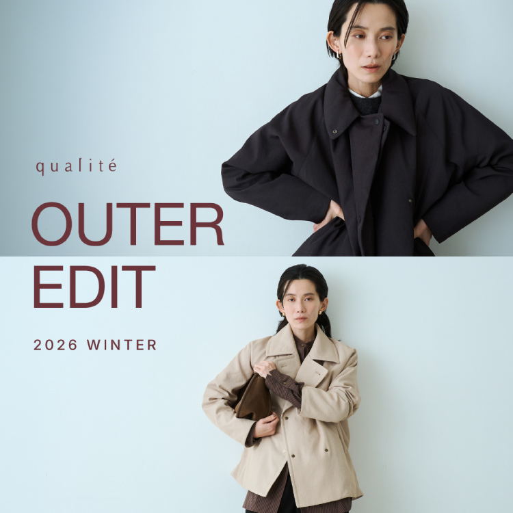 qualite�i�J���e�j�̃V���b�v�j���[�X�uOUTER EDIT�v