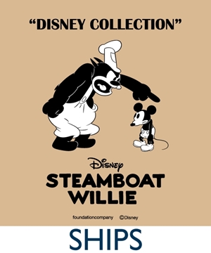 Ships シップスのトピックス 蒸気船ウィリー などディズニーコラボの特別なコレクションが登場 Zozotown