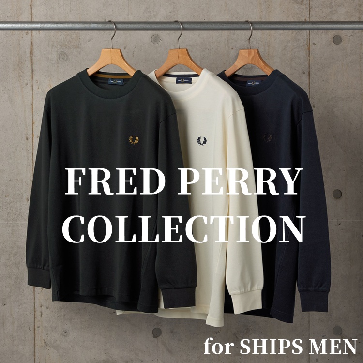SHIPS別注】FRED PERRY: ピケ ロングスリーブ T シャツ（Tシャツ