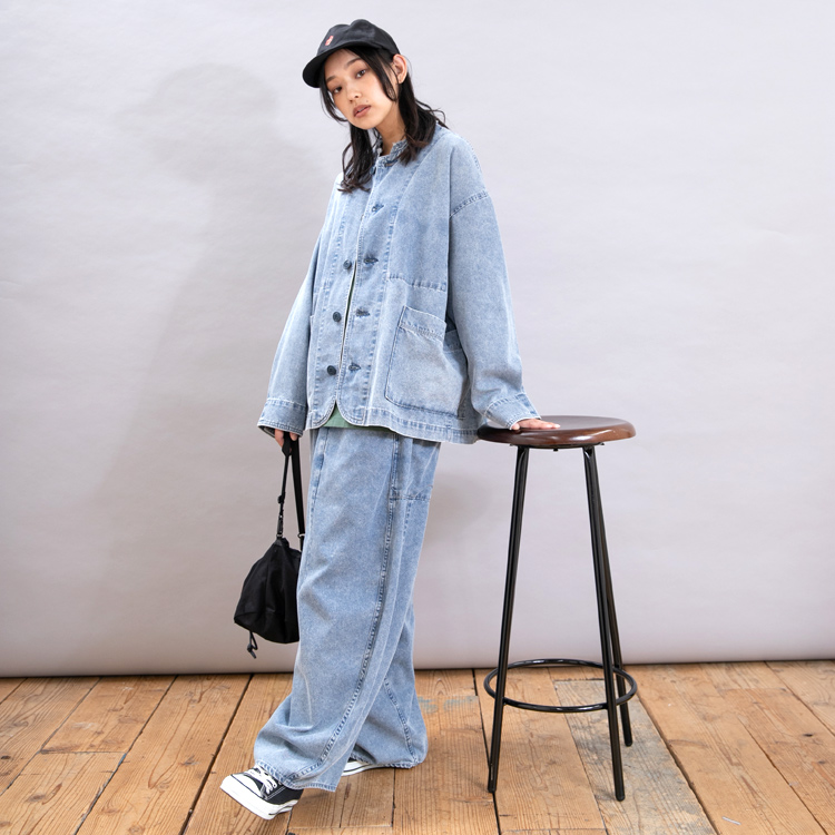 URCH RNA ライトブルーデニムパンツ M URCH RNA（アーチ アールエヌエー）の「R4079 風船まるパンツ