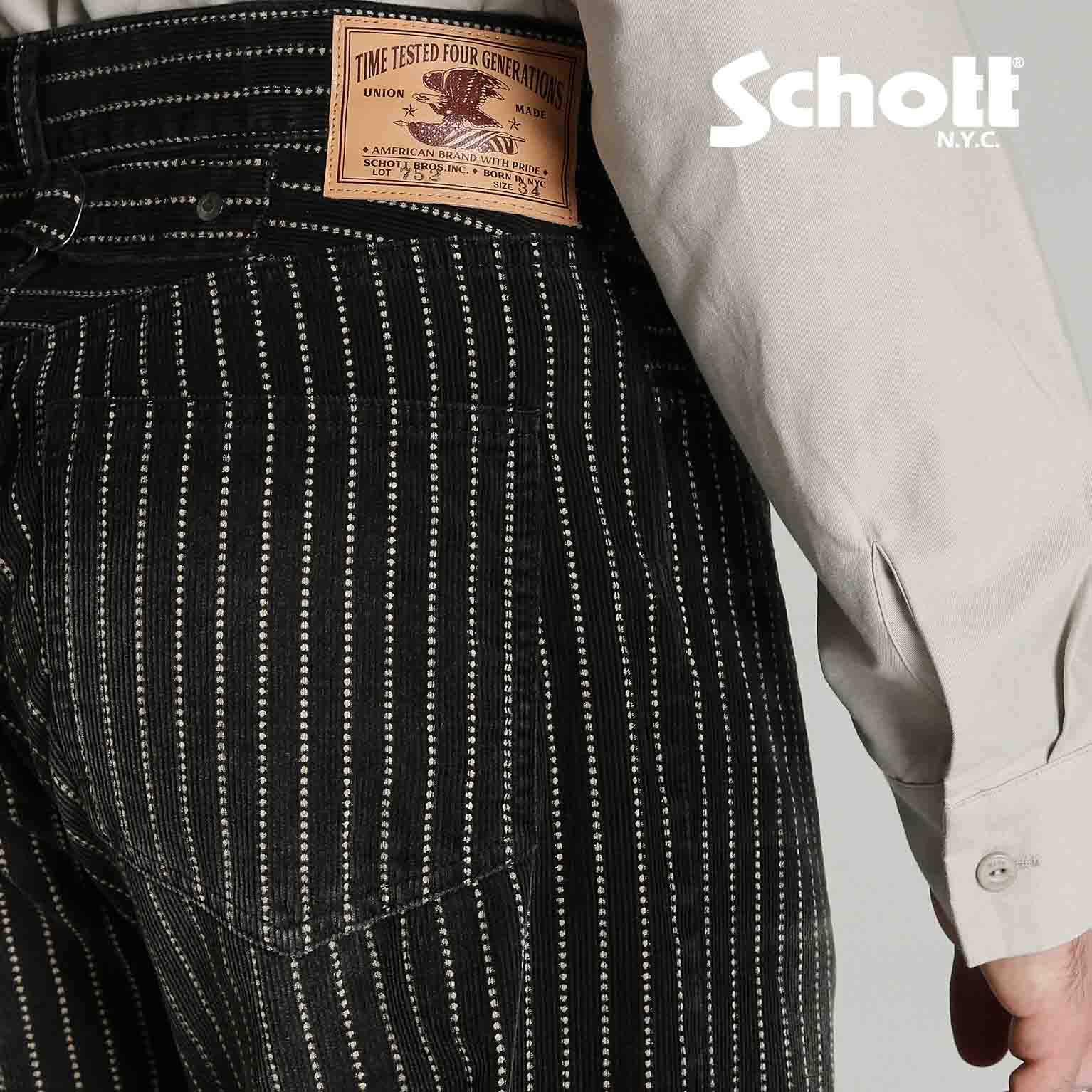 Schott/ショット/TC DOUBLE PLEATED SHORTS/ティーシー 2タック