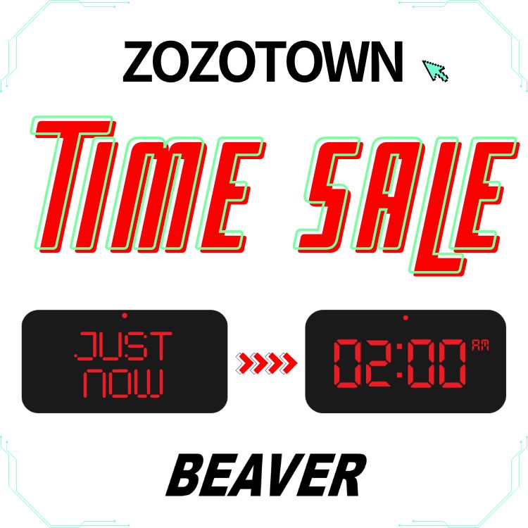 BEAVERir[o[j̃Vbvj[XuyBEAVERzc莞Ԃ킸ITIME SALEv