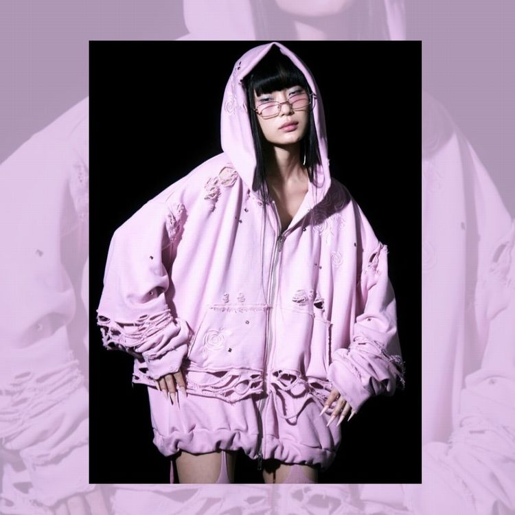 neith.Lace Tied Shirts(Pink)